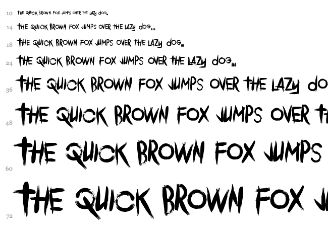 Comeback Of The Damned font waterfall